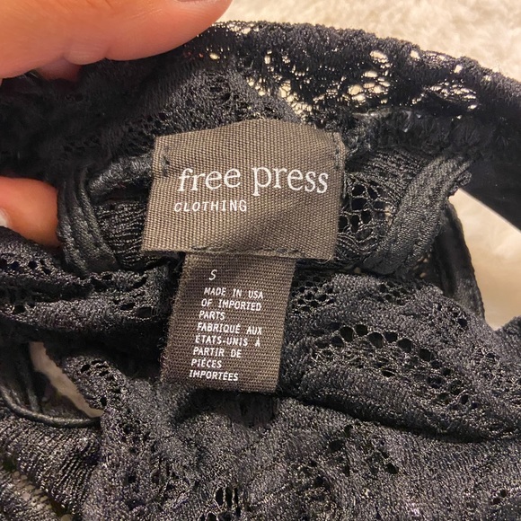 Free Press black lace sleeveless bodysuit size Small - Picture 4 of 8